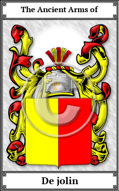 De jolin Family Crest Download (JPG)  Book Plated - 150 DPI
